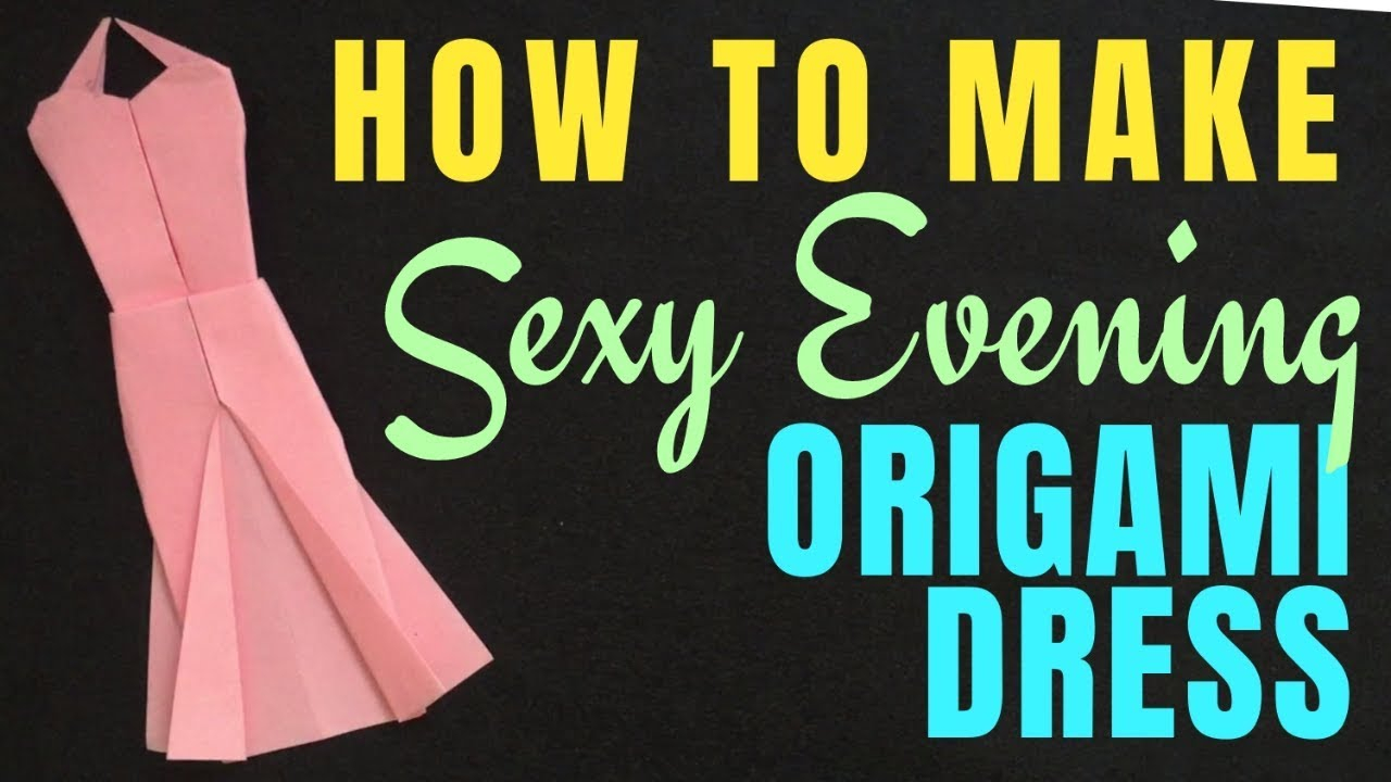 Origami Evening Dress How To Make Origami Dress Halter Party Easy Origami Paper Dress Diy
