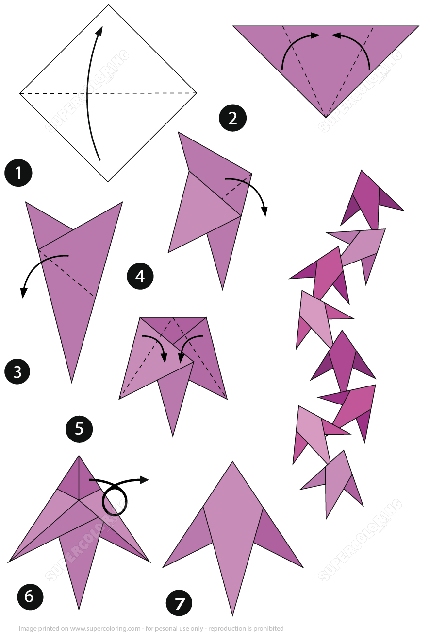 Origami Fish Directions How To Make An Origami Fish Instructions Free Printable Papercraft