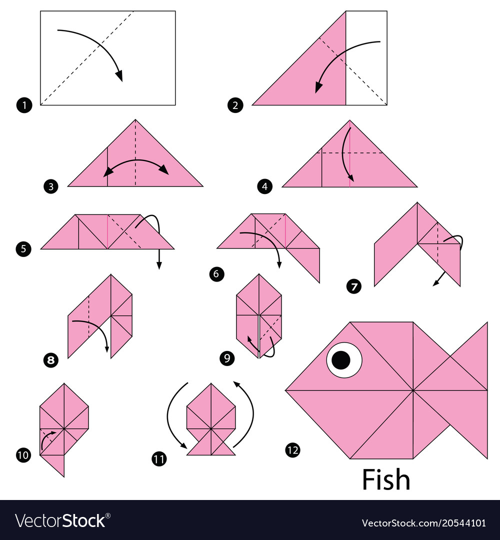 Origami Fish Directions Step Instructions How To Make Origami A Fish
