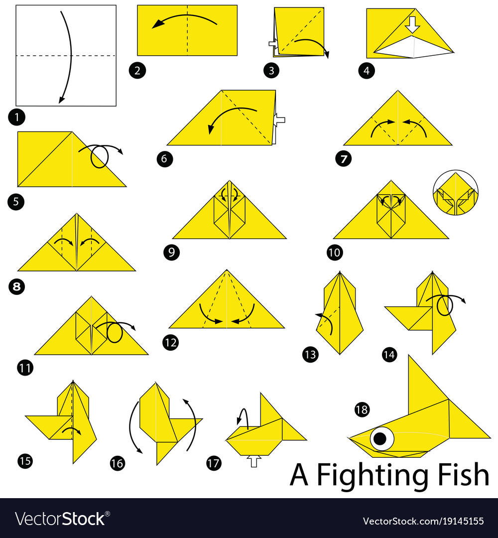 Origami Fish Instructions Make Origami A Fighting Fish