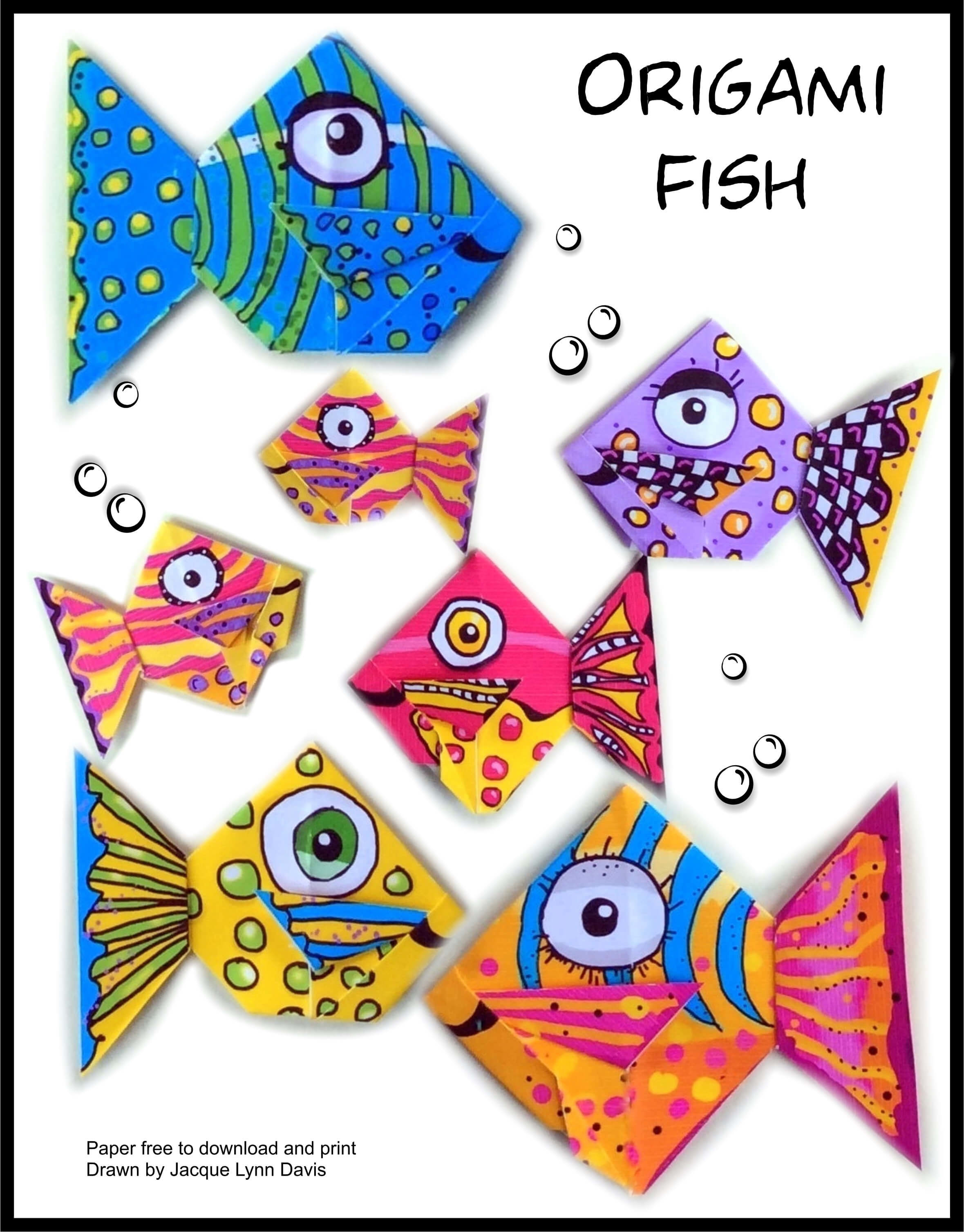 Origami Fish Instructions Origami Paper Folding Free Printable Papercraft Templates