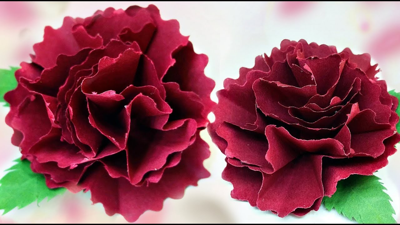 Origami Flower Rose Paper Flowers Rose Diy Tutorial Easy For Childrenorigami Flower