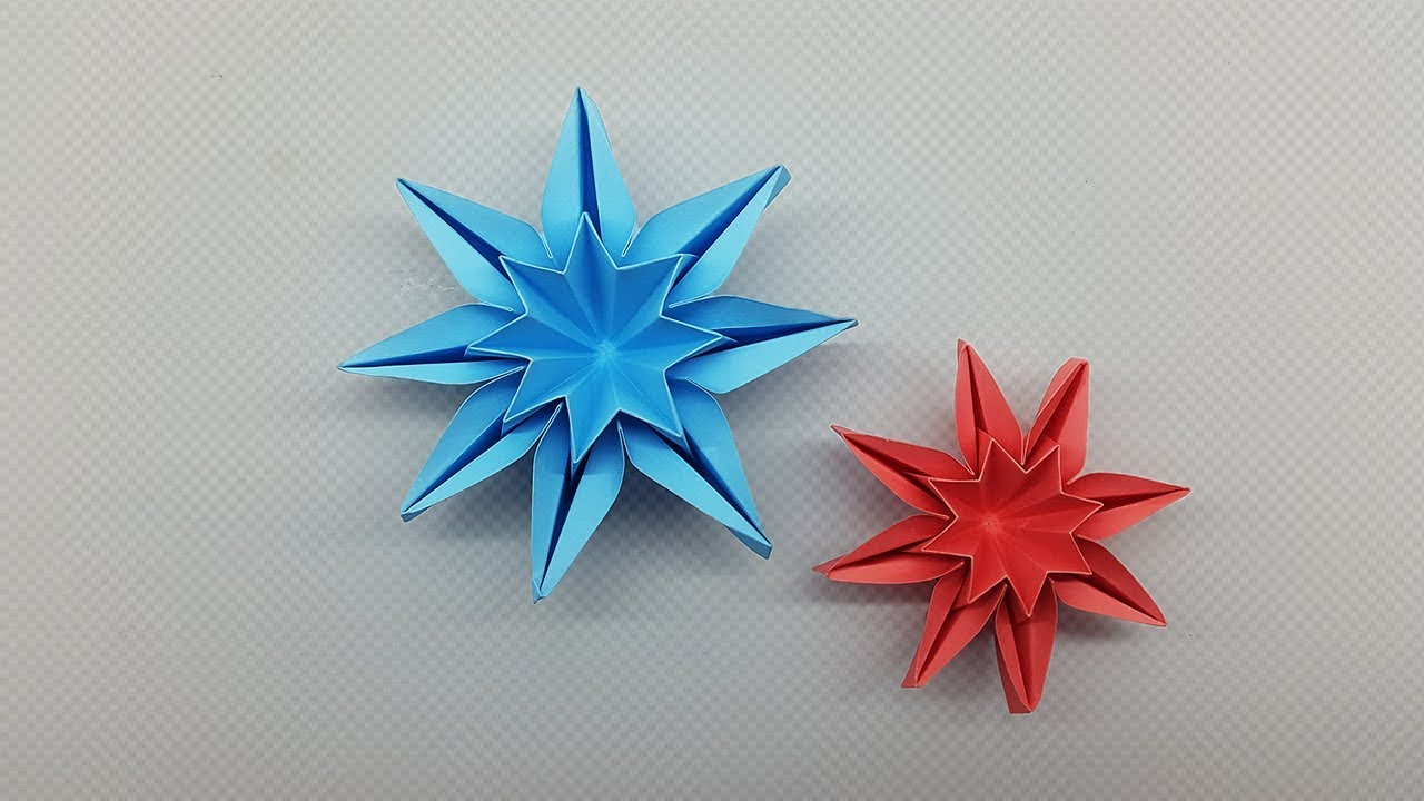 Origami Flower Star How To Make Origami Star Flower Diy Paper Star Flower Craft
