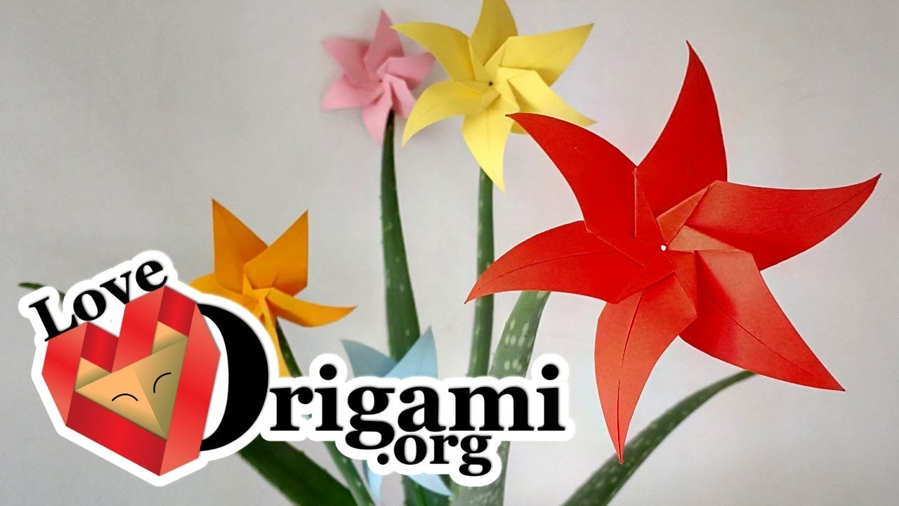 Origami Flower Star Origami Flower Origami Star Flower