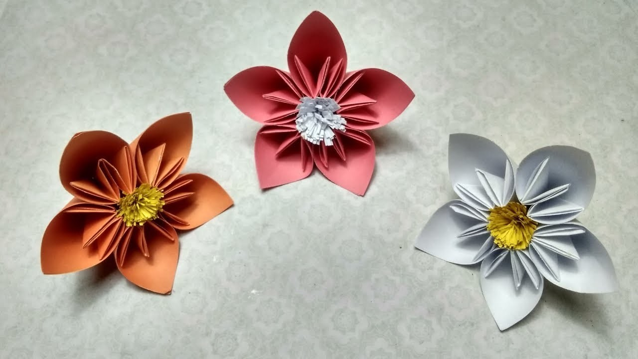 Origami Flower Tutorial How To Fold Origami Flower Tutorial Easy Tutorial For Beginners