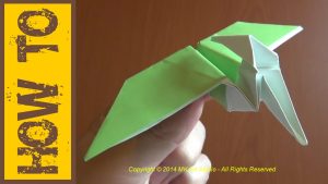 Origami Flying Dinosaur How To Make A Paper Dinosaur Origami Pterodactyl Pteranodon
