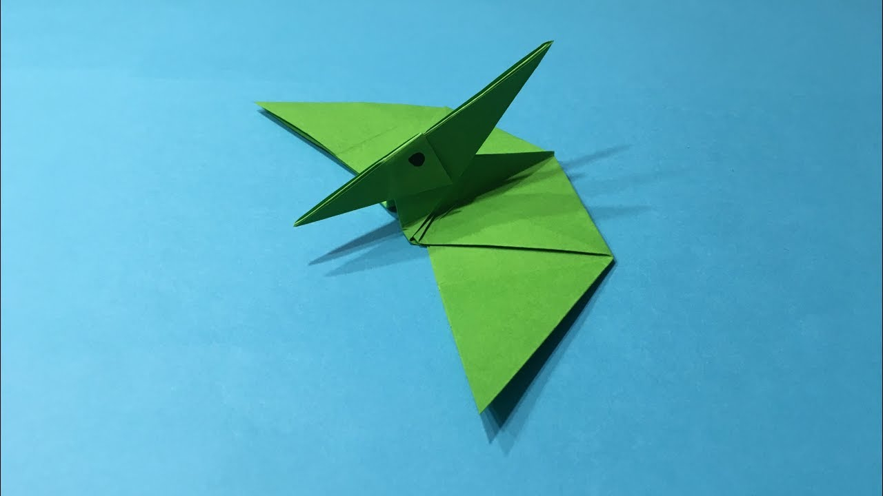 Origami Flying Dinosaur How To Make A Paper Flying Dinosaur Pterodactyl Diy Easy Origami Step Step