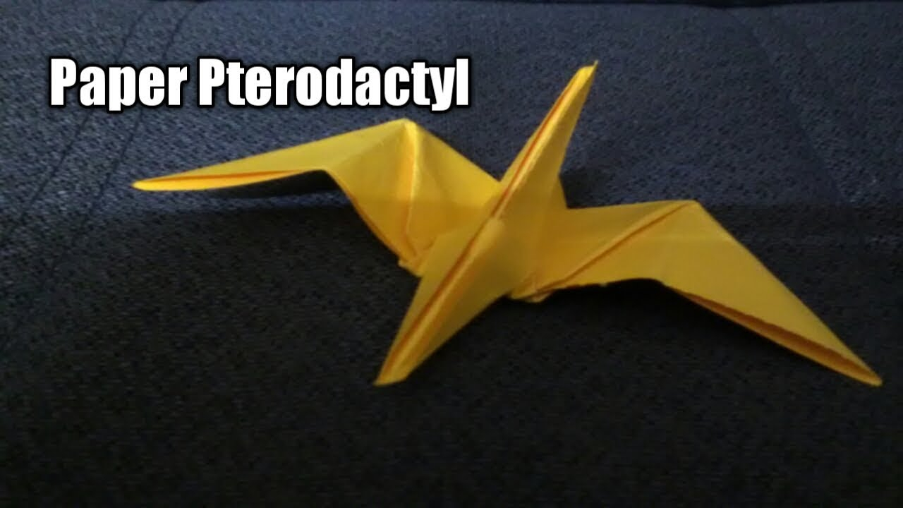 Origami Flying Dinosaur How To Make Flying Dinosaur Origami Pterodactyl Easy Origami Tutorial