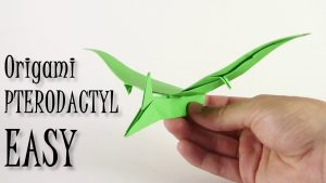 Origami Flying Dinosaur Origami Pterodactyl Easy Origami Dinosaur Yakomoga Origami Easy Tutorial