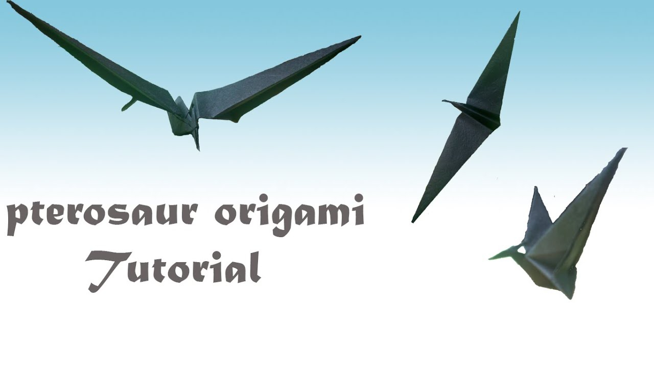 Origami Flying Dinosaur Simple Pterosaur Flying Dinosaur Origami Tutorial