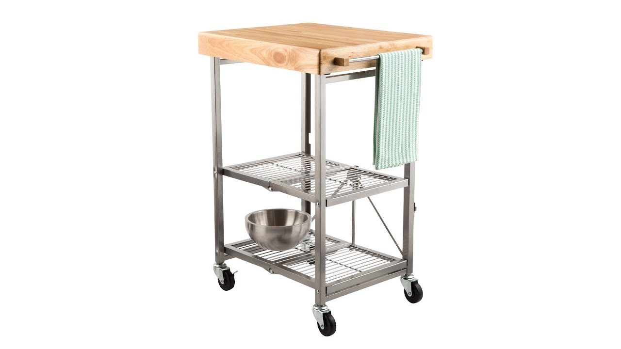 Origami Folding Kitchen Cart Kitchen Cart Origami Kitchen Cart The Container Store