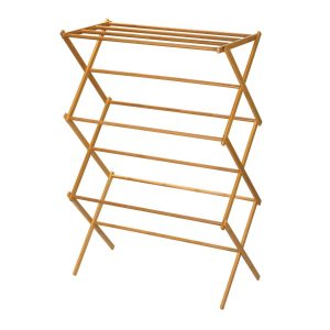 Origami Folding Rack Bamboo Eco Friendly Clothes Drying Rack