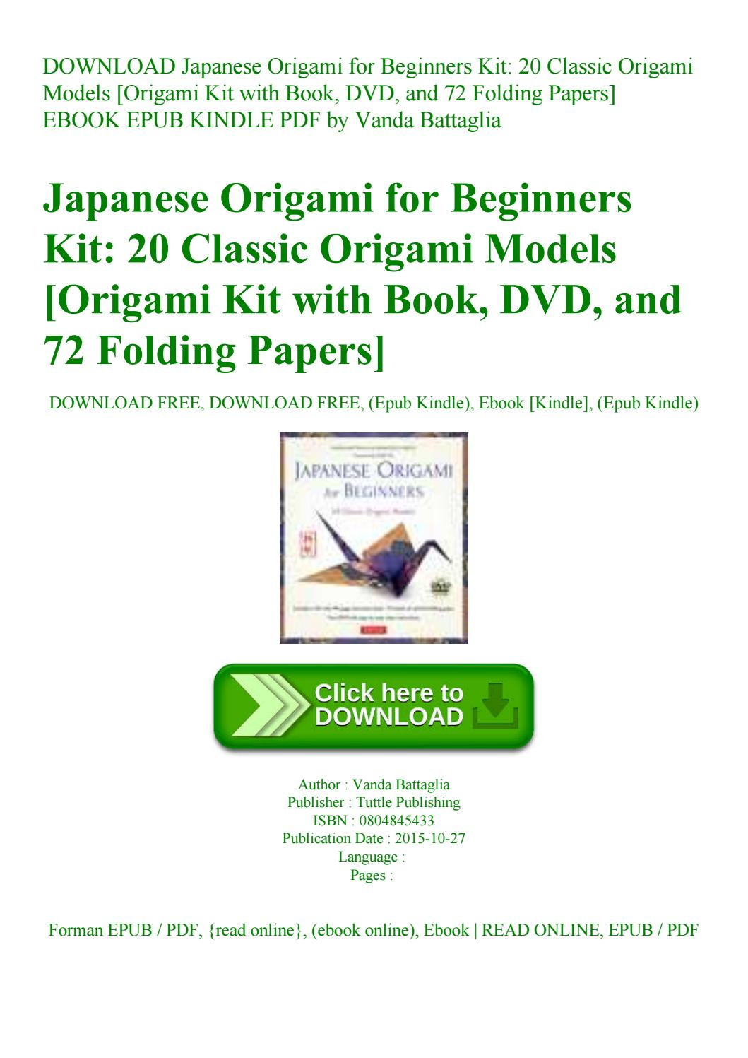Origami For Beginners Download Japanese Origami For Beginners Kit 20 Classic Origami