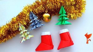 Origami For Beginners Santa Papercraft How To Make Santa Claus Boots Paper Origami For