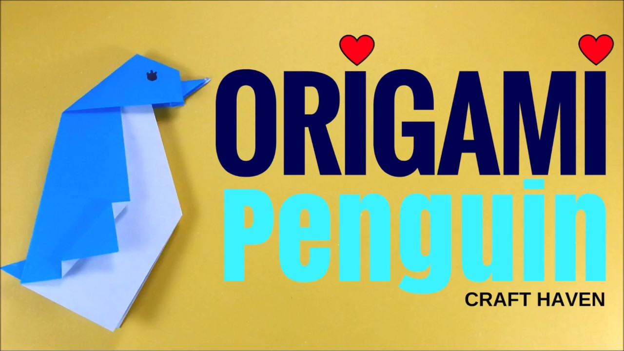 Origami For Dummies Easy Origami Penguin Simple And Fun Animal Origami For Beginners Diy Tutorial For Kids Adults