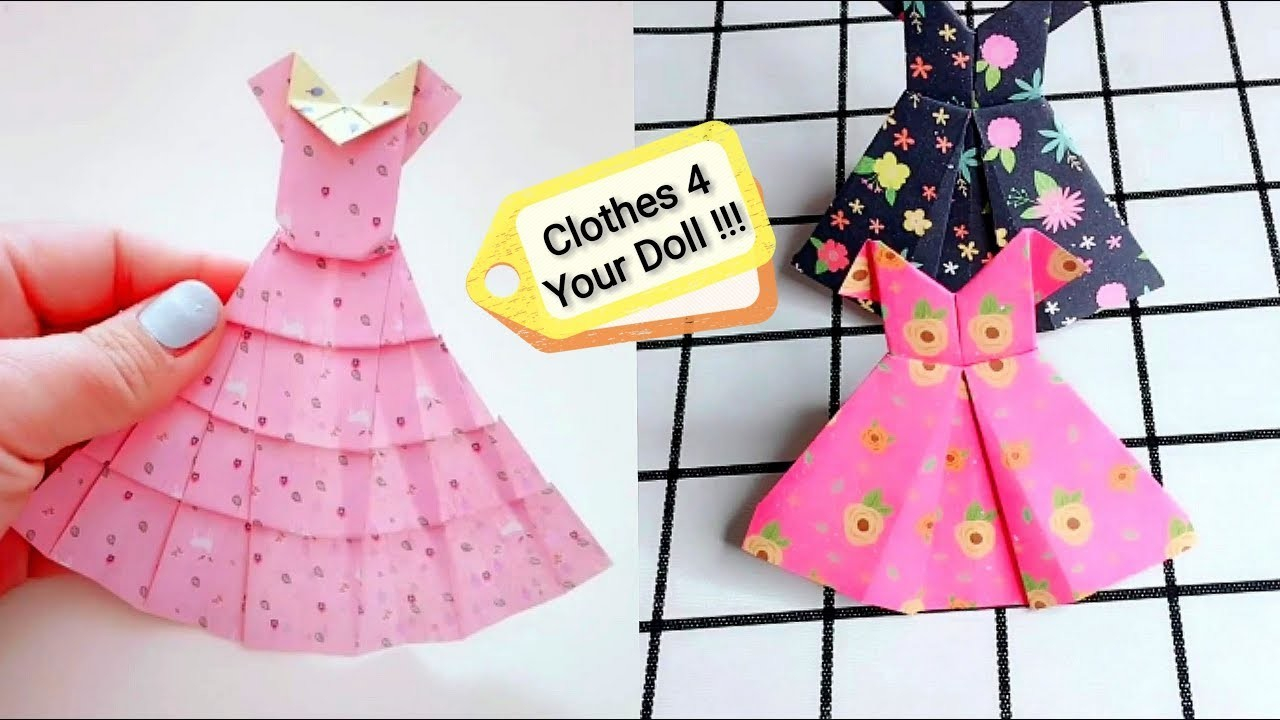 Origami For Kids Clothes Origami Clothes For Dolls Origami Princess Dress Origami Dress