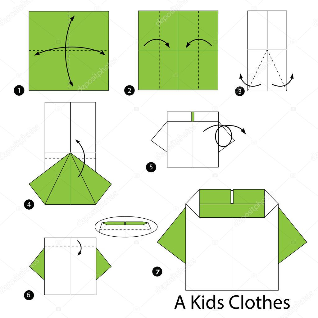 Origami For Kids Clothes Step Step Instructions How To Make Origami A Kids Clothes