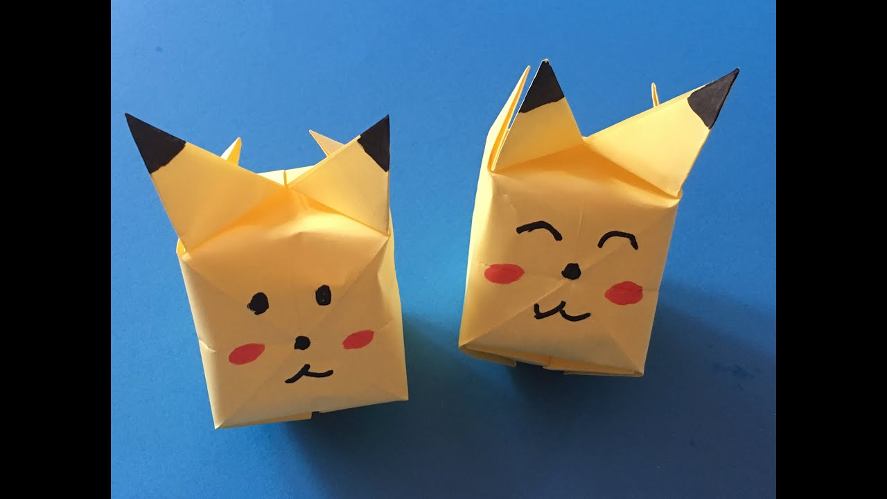 Origami For Kids Papercraft Pokmon Origami Crafts How To Fold Origami Pikachu