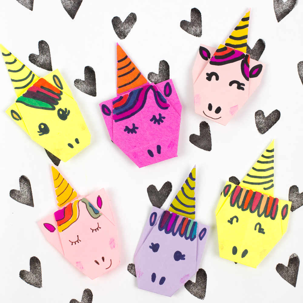 Origami For Kids Super Cute Origami Unicorns Pink Stripey Socks