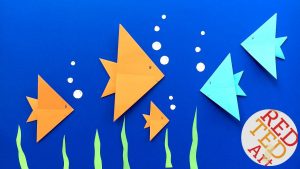 Origami For Kindergarteners Easy Origami Fish Diy Easy Origami For Kids Very Easy Summer Paper Crafts