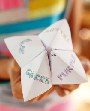 Origami Fortune Teller Game Printable Paper Fortune Teller To Keep The Kids Busy At Your Wedding