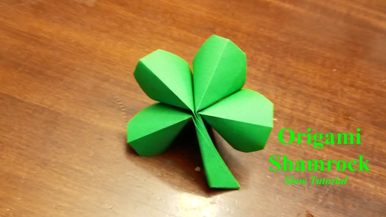 Origami Four Leaf Clover Dollar Bill Origami 4 Leaf Clover How To Make A Four Leaf Clover Slow Tutorial