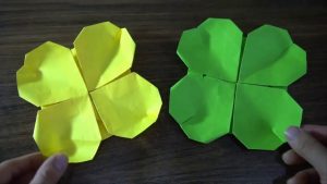 Origami Four Leaf Clover Dollar Bill Origami Four Leaf Clover Origami Easy In The Summer For Children