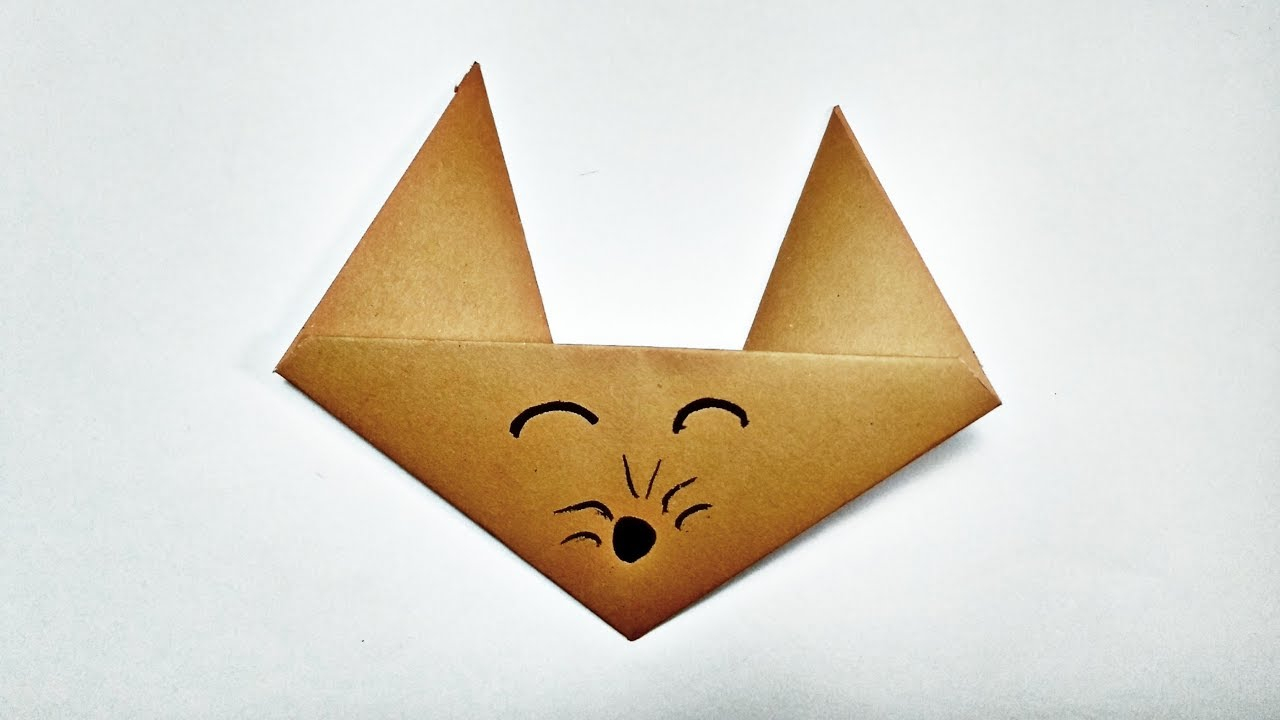 Origami Fox Face How To Make Origami Fox Face Easily Easy Paper Crafts