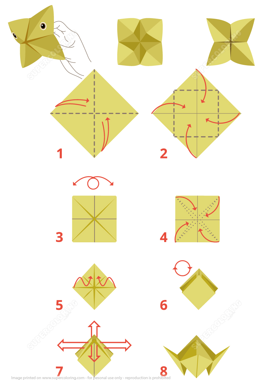 Origami Fox Face Origami Dragon Face Instructions Free Printable Papercraft Templates