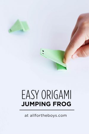 Origami Frog Easy Easy Origami Jumping Frog All For The Boys
