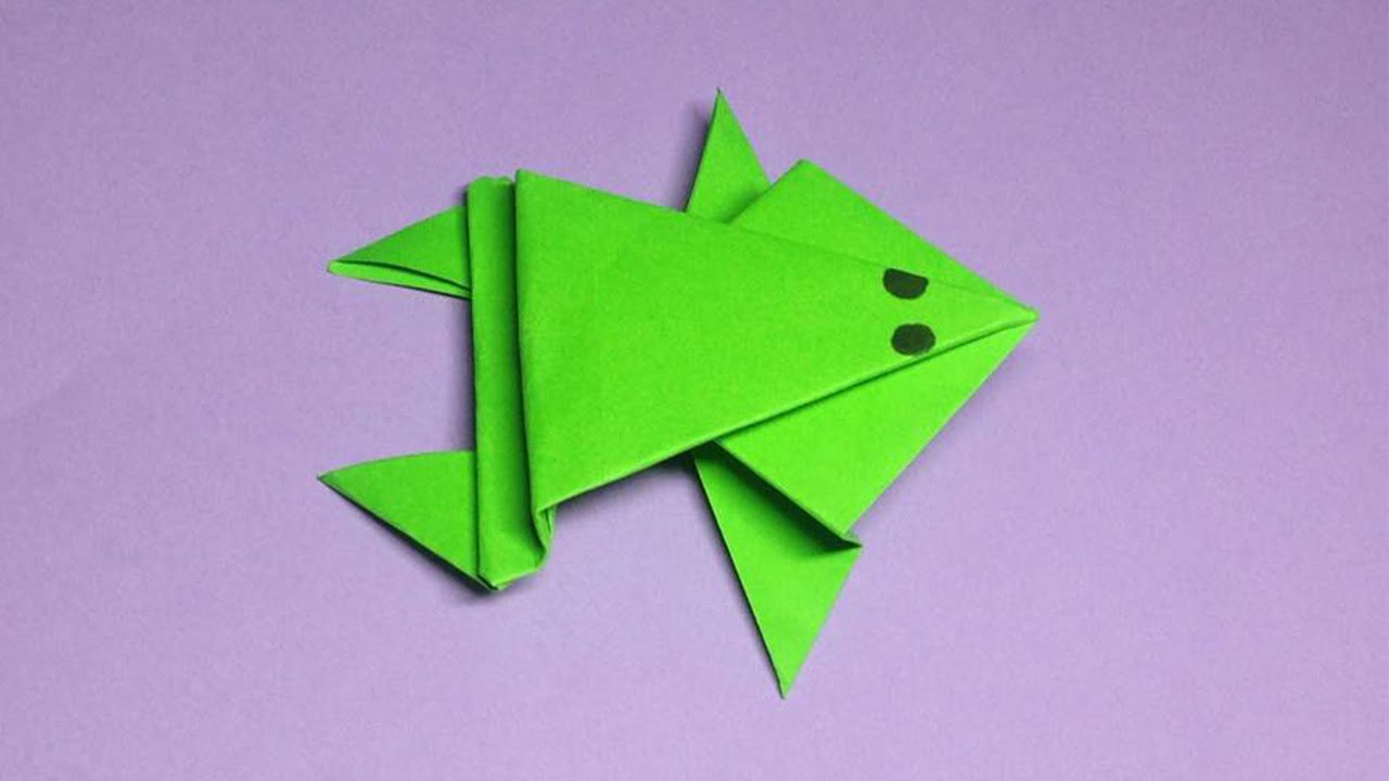 Origami Frog Instructions Easy Tutorial Make A Paper Frog Origami Frogs Folding Instructions Diy Paper Crafts