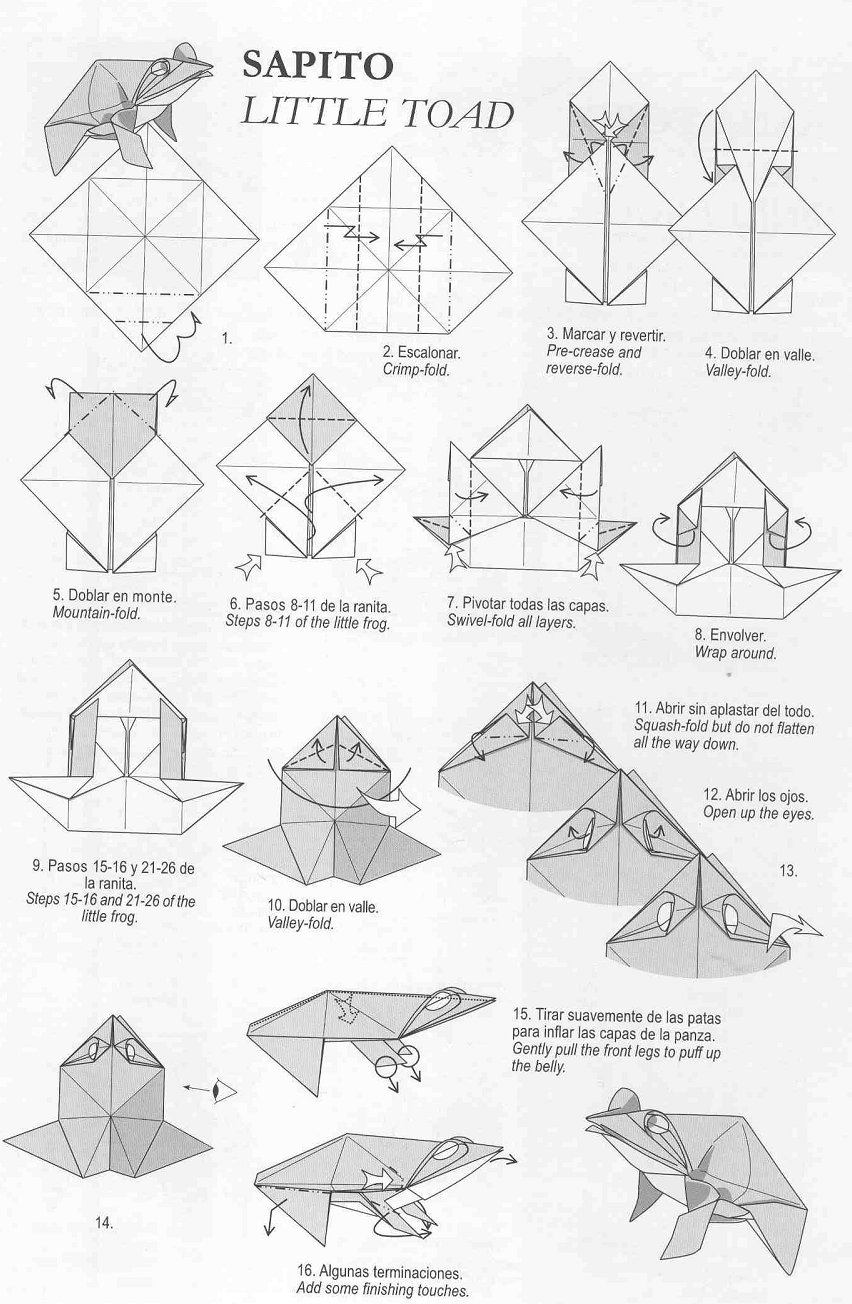 Origami Frog Instructions Trend Jumping Frog Origami Roman Diaz