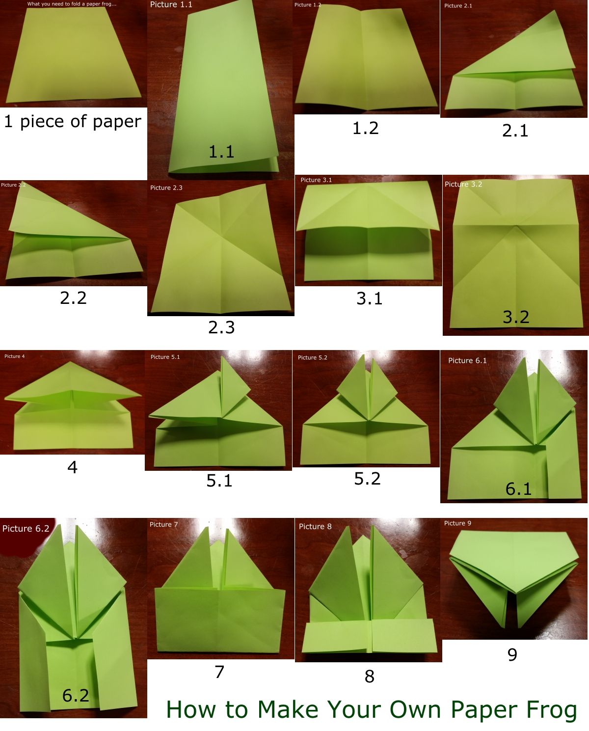 Origami Frog Instructions Untethered Realms Paper Folding Is Magic How To Fold A Paper Frog