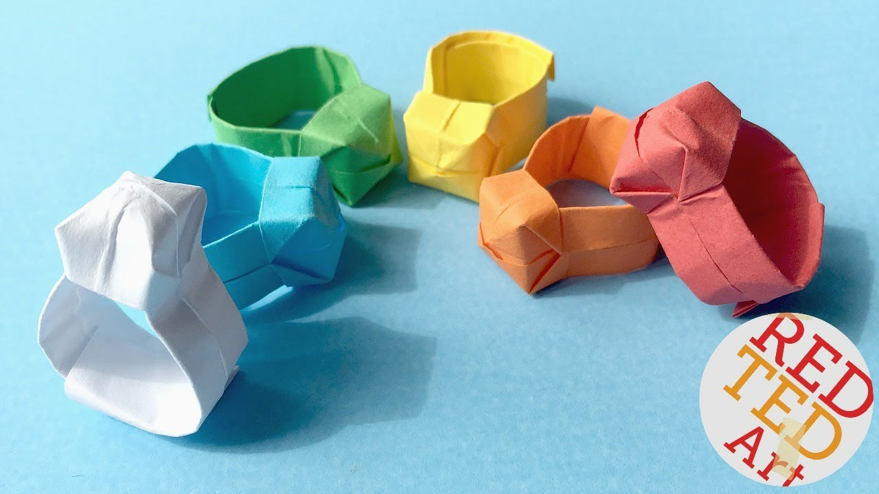 Origami From Gum Wrapper Origami Ring Diy Easy Paper Ring