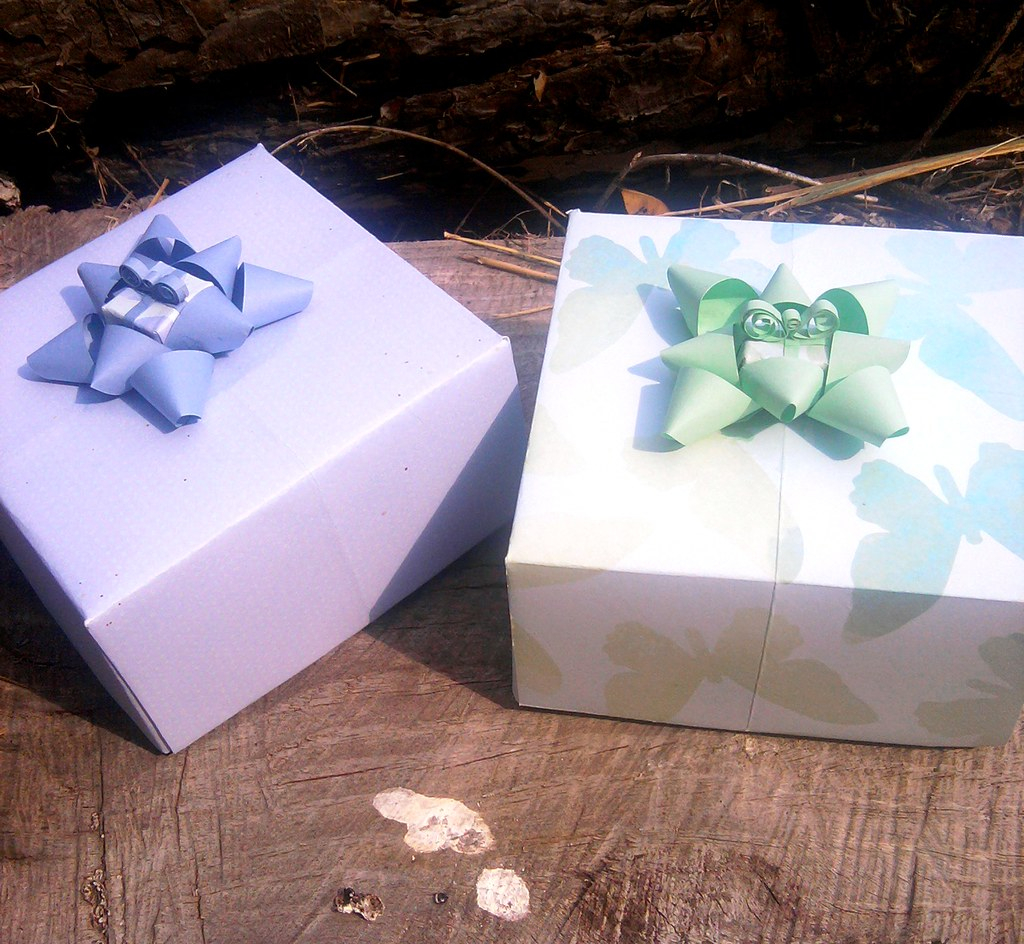 Origami Gift Boxes Origami Gift Boxes Wbow On Lid Set Of 2 This Is A Set O Flickr