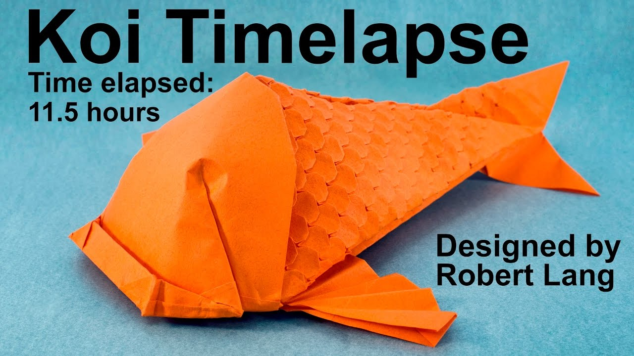 Origami Happy Hour Origami Koi Fish With 400 Scales Timelapse Robert Lang