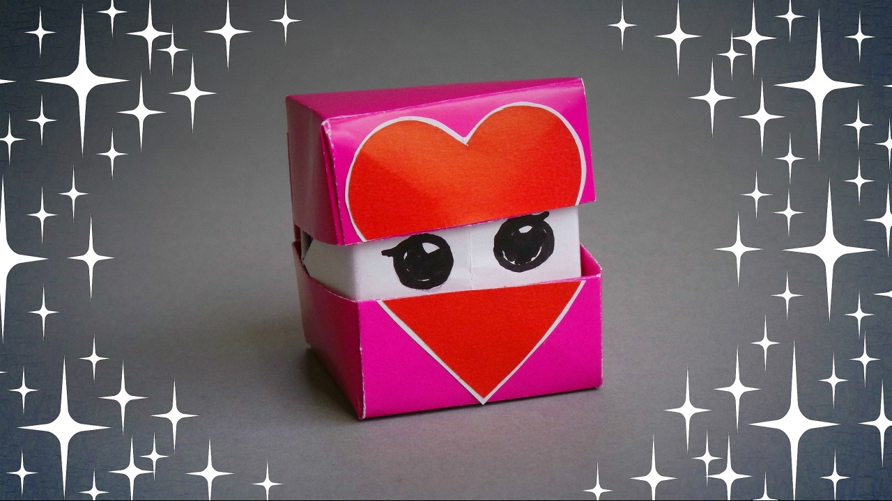 Origami Heart Cube Diy Origami Face Heart Cube Tutorial Gift Ideas
