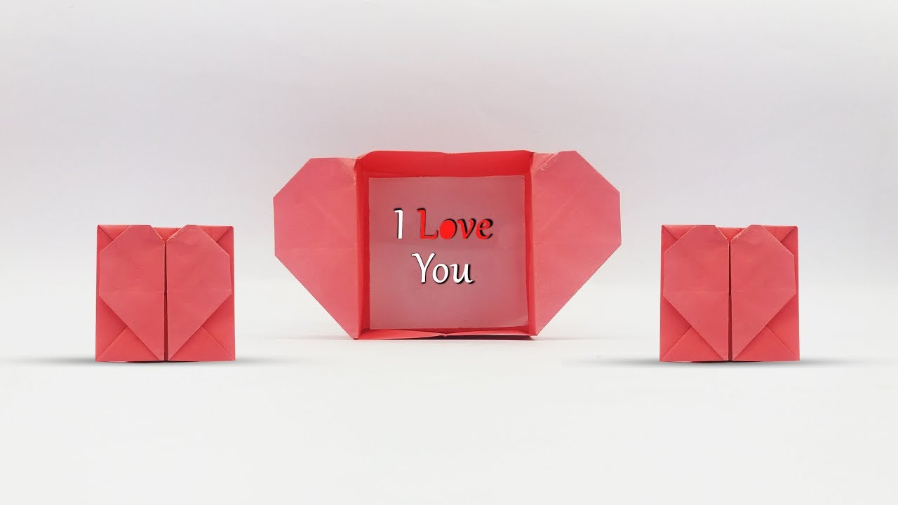 Origami Heart Cube Diy Origami Heart Box And Envelope Paper Propose Card Tutorial Easy Heart Cube