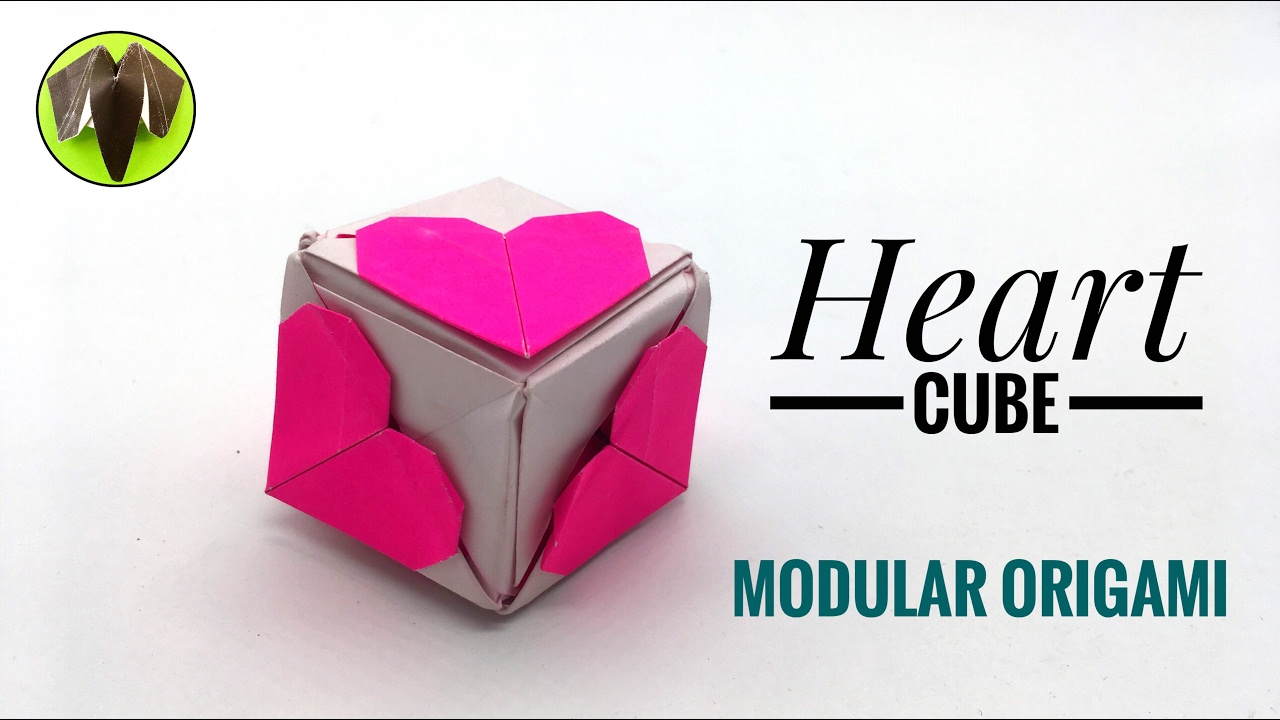 Origami Heart Cube Heart Cube For Valentines Day Diy Origami Tutorial Paper Folds