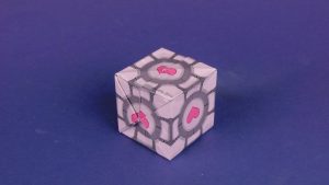 Origami Heart Cube Origami Companion Cube From Portal Instructions