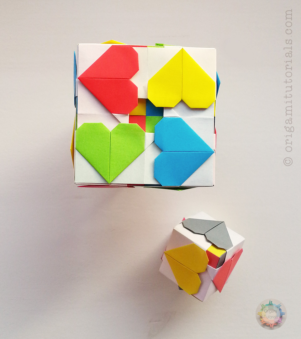 Origami Heart Cube Origami Hearty Cube Origami Tutorials