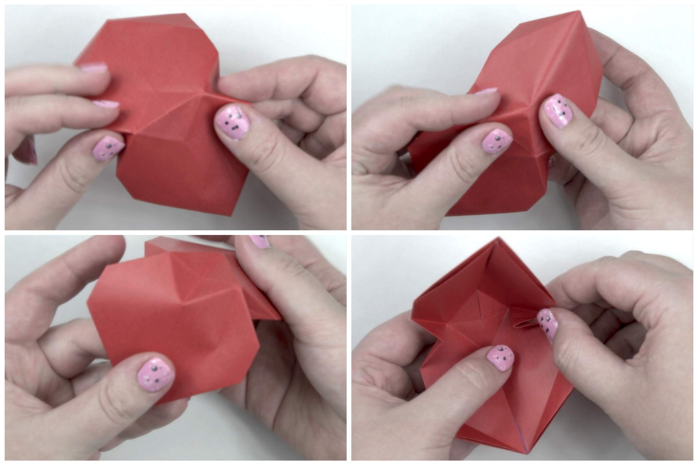 Origami Heart Cube Origami Puffy Heart Instructions