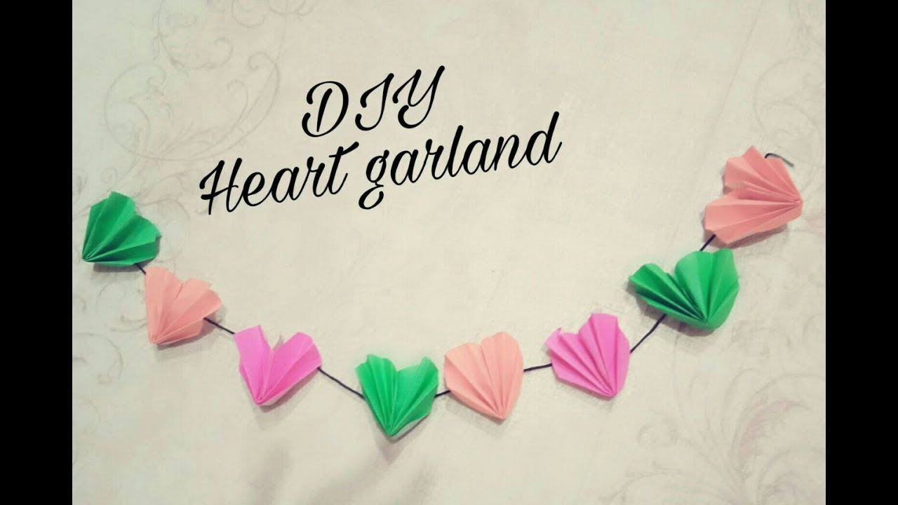 Origami Heart Garland Diy Heart Garland