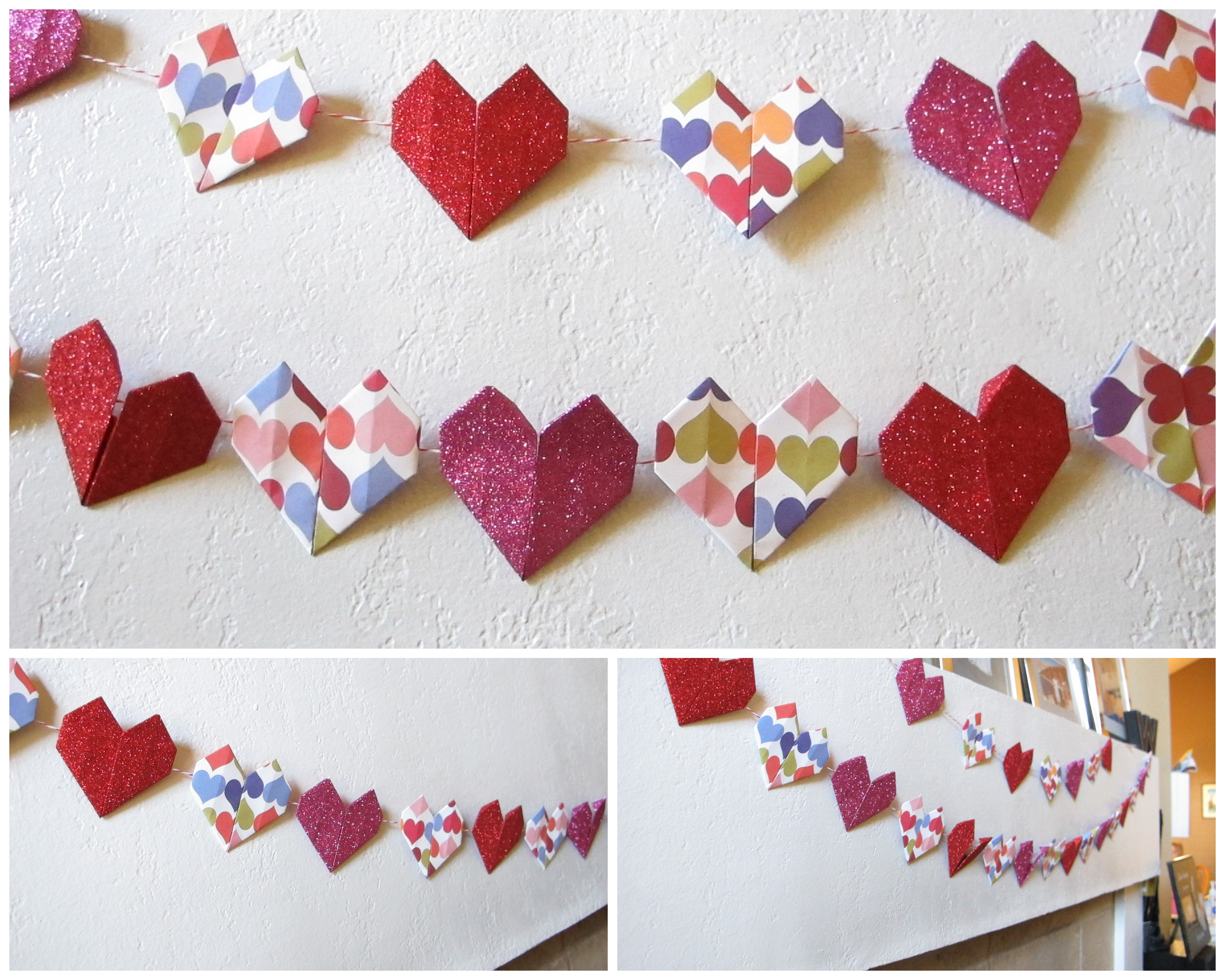 Origami Heart Garland How To Make Your Own Heart Origami Garland Savvy Sassy Moms
