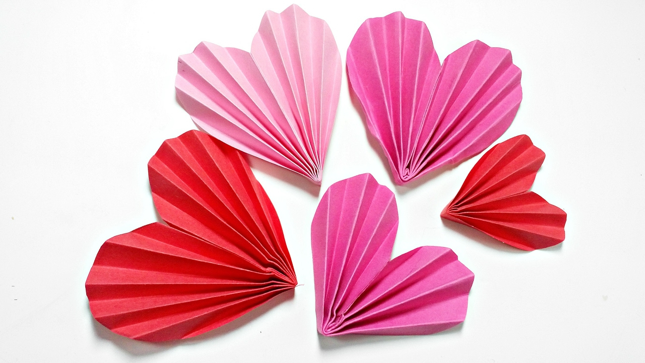 Origami Heart Garland Origami Heart 3d For Decorationdiy Crafts Paper Hearts Design Valentines Day Tutorial