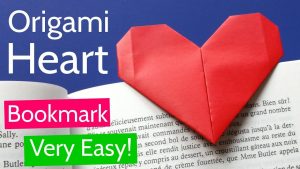 Origami Heart Garland Very Easy Origami Heart Bookmark Tutorial Diy Paper Heart For Valentines Day