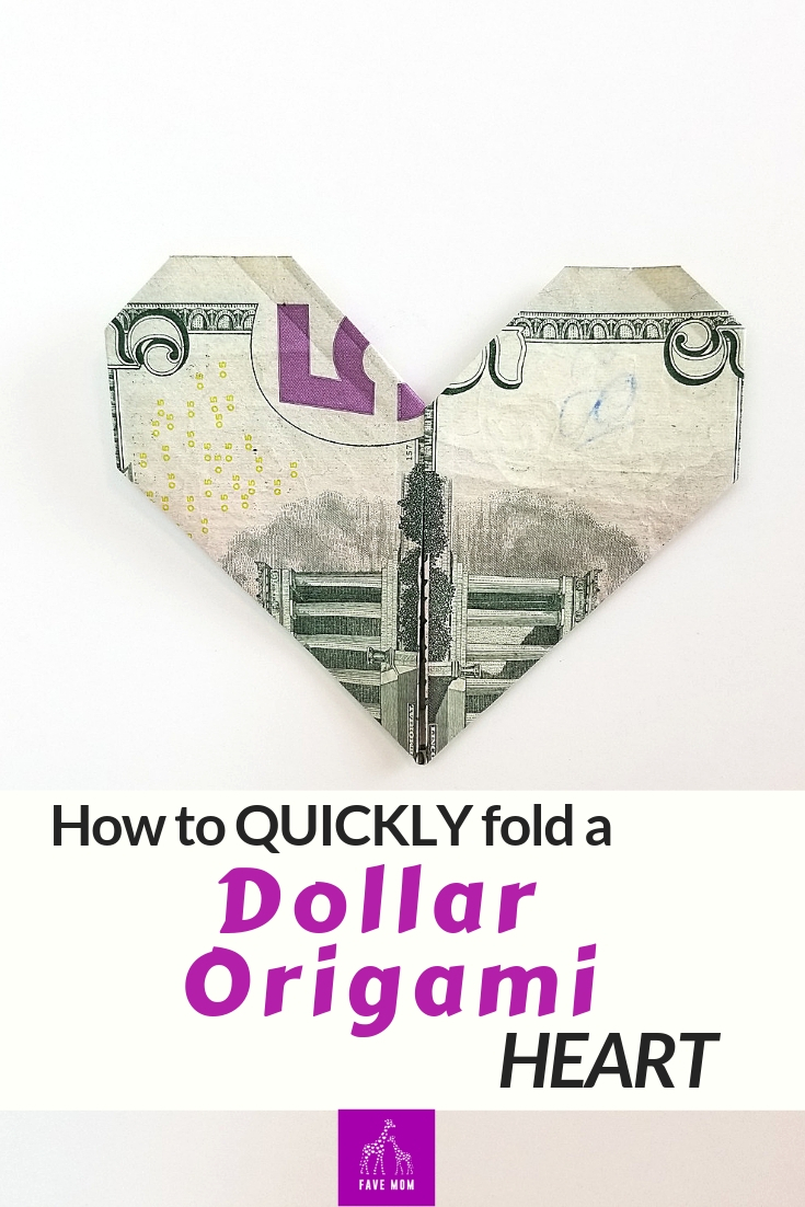 Origami Heart Out Of A Dollar Fast Dollar Bill Origami Heart Fave Mom