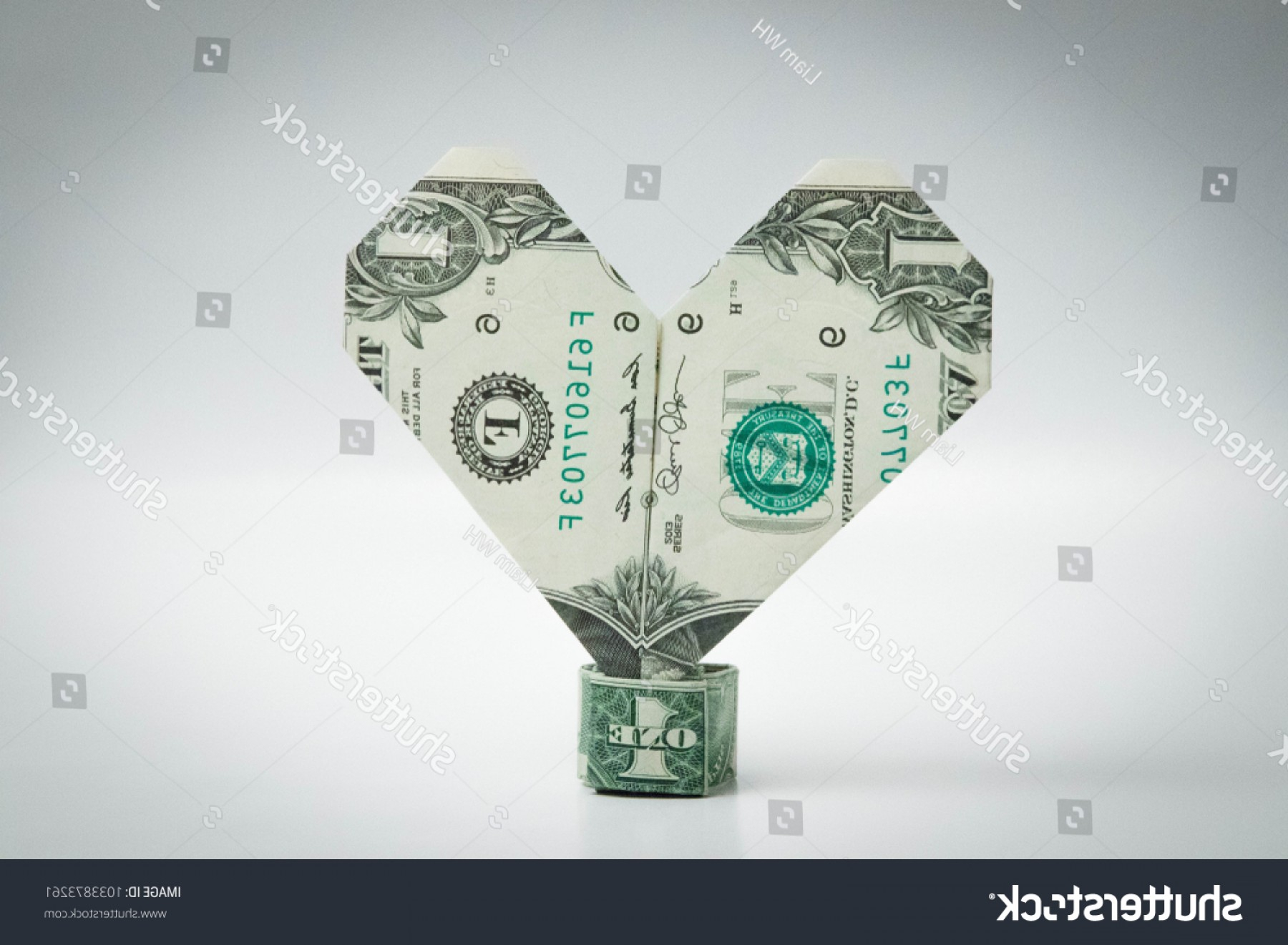 Origami Heart Out Of A Dollar Origami Dollar Ring Satnw
