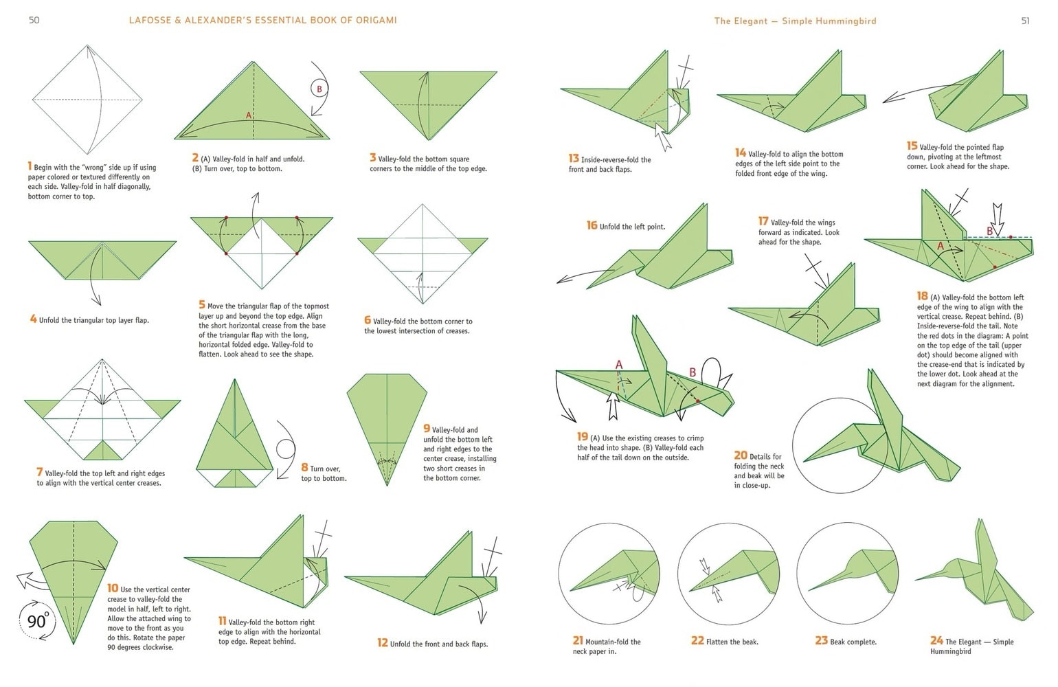 Origami Hummingbird Step By Step My Review Of Lafosse Alexanders Essential Book Of Origami