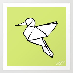 Origami Hummingbird Step By Step Origami Hummingbird Origami Series Art Print